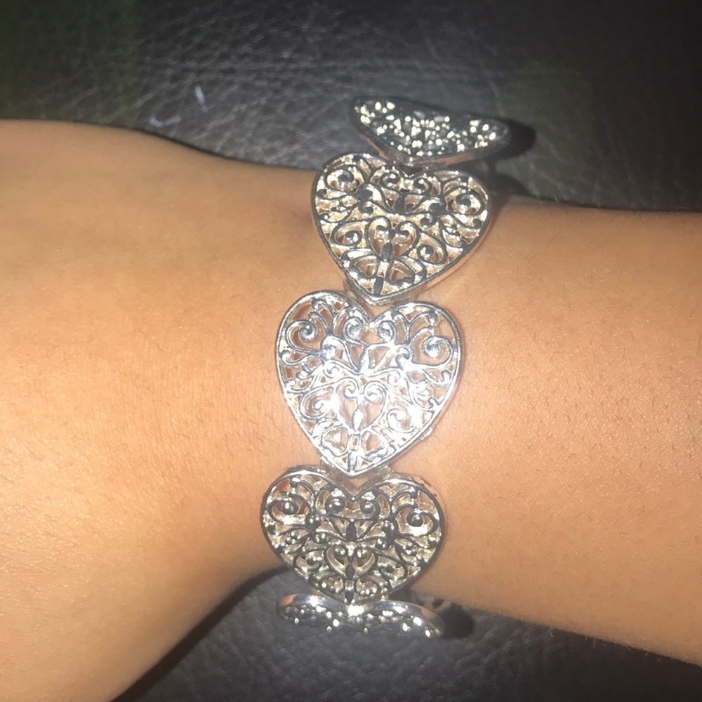Stretchy heart Bangle Bracelet